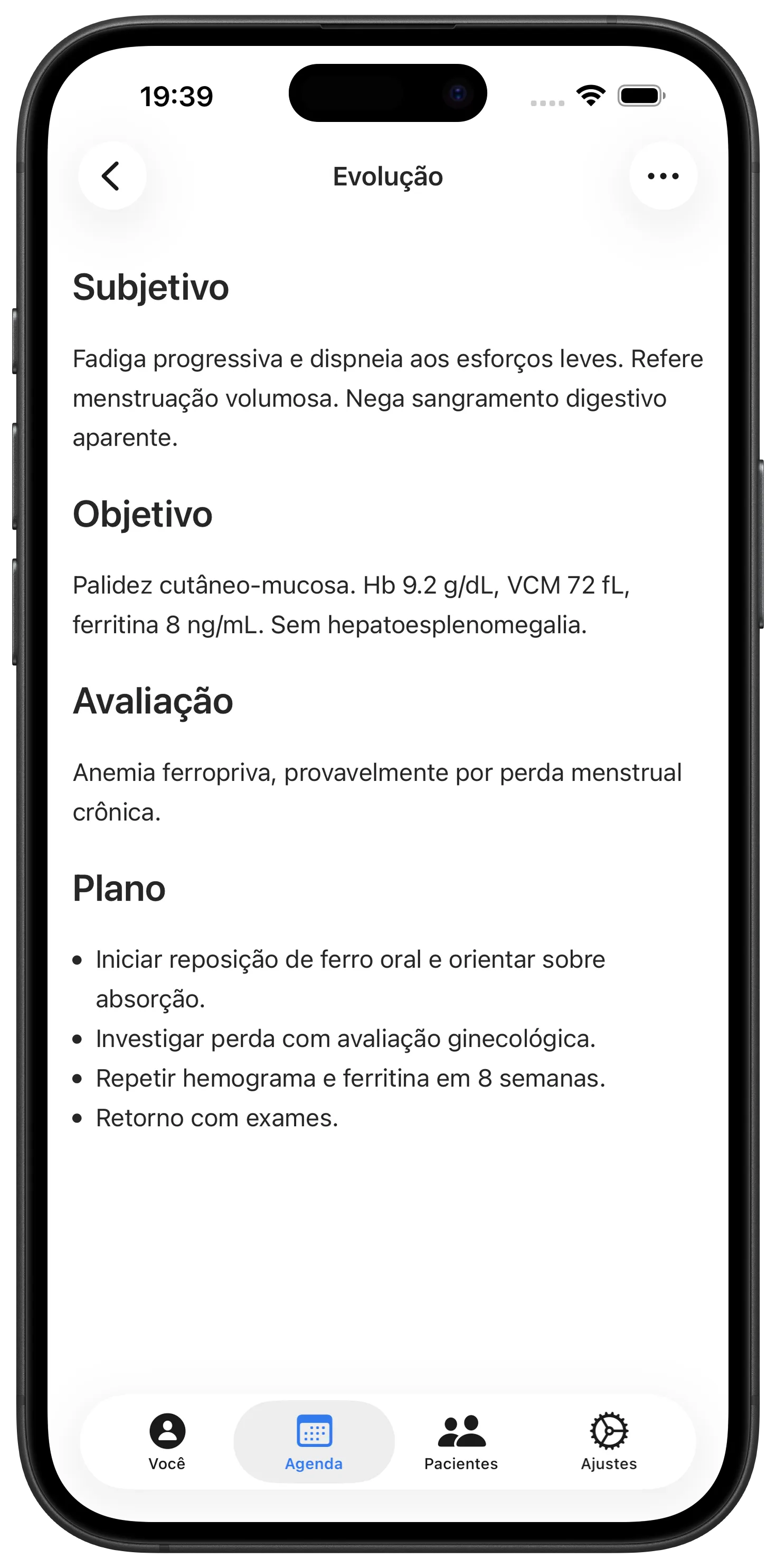 Nota de consulta escrita pelo Maestra