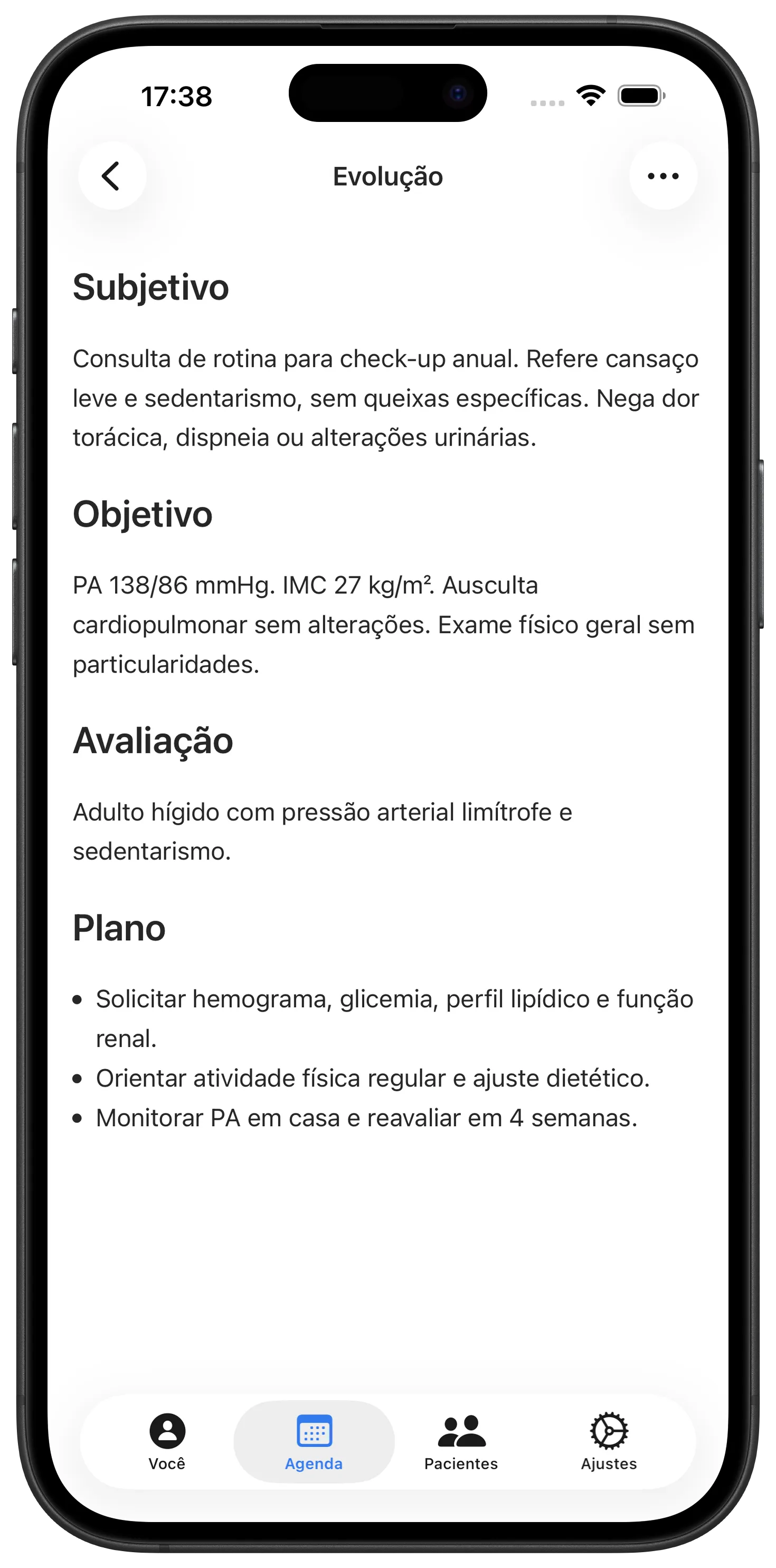 Nota de consulta escrita pelo Maestra