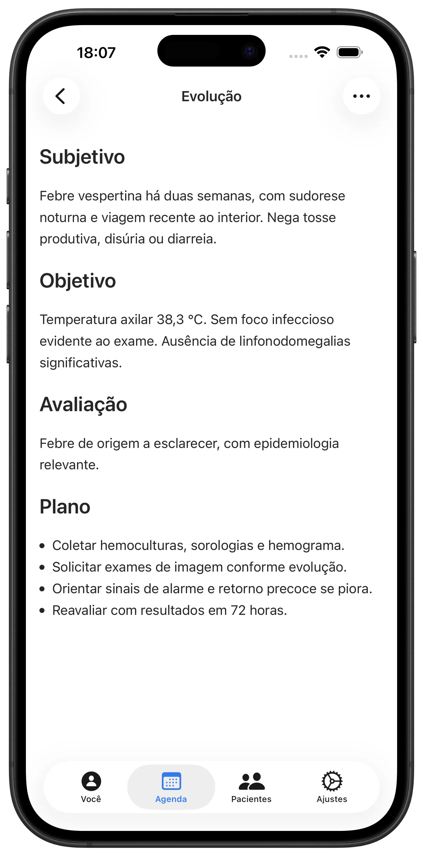 Nota de consulta escrita pelo Maestra