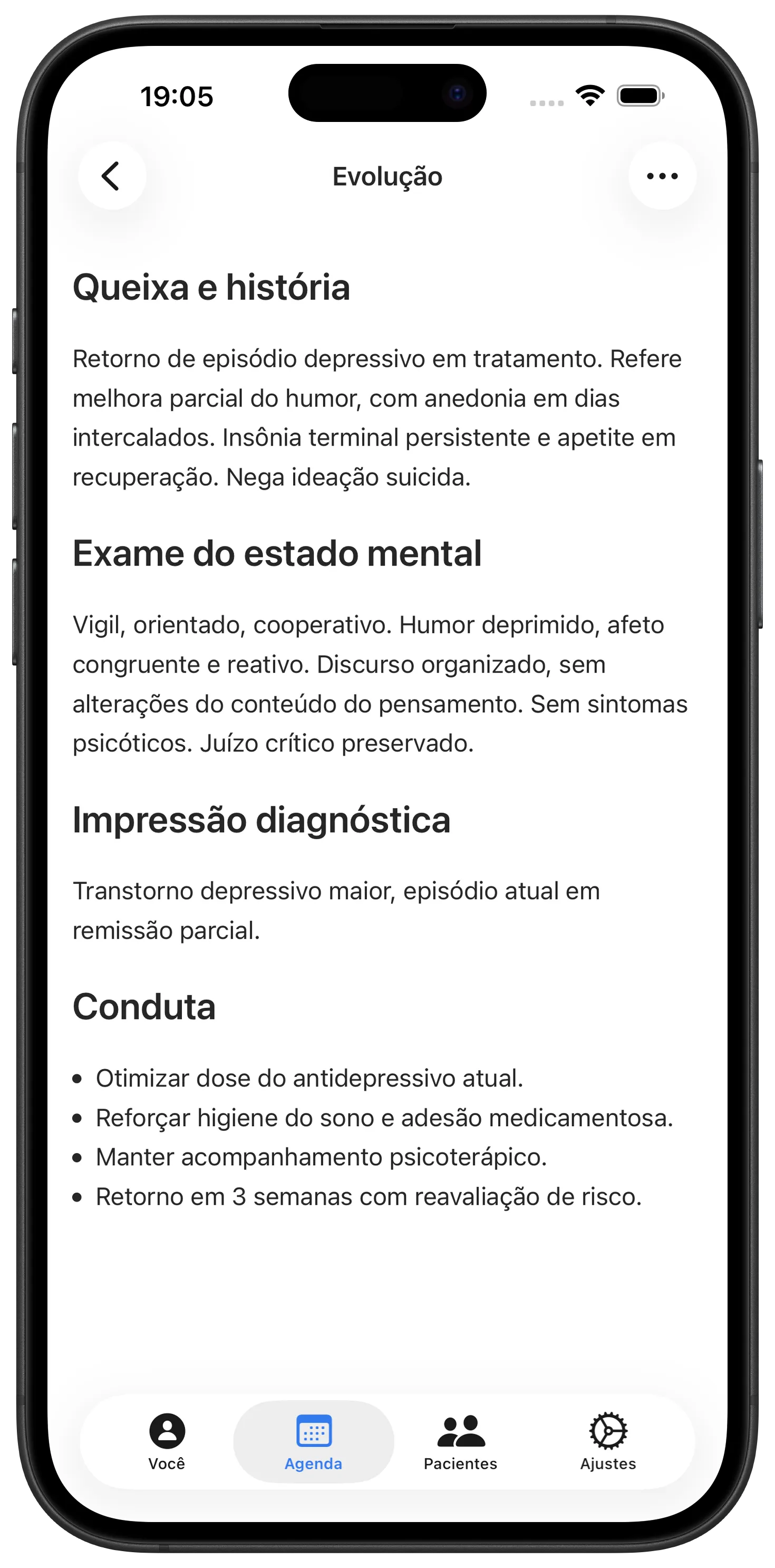 Nota de consulta escrita pelo Maestra