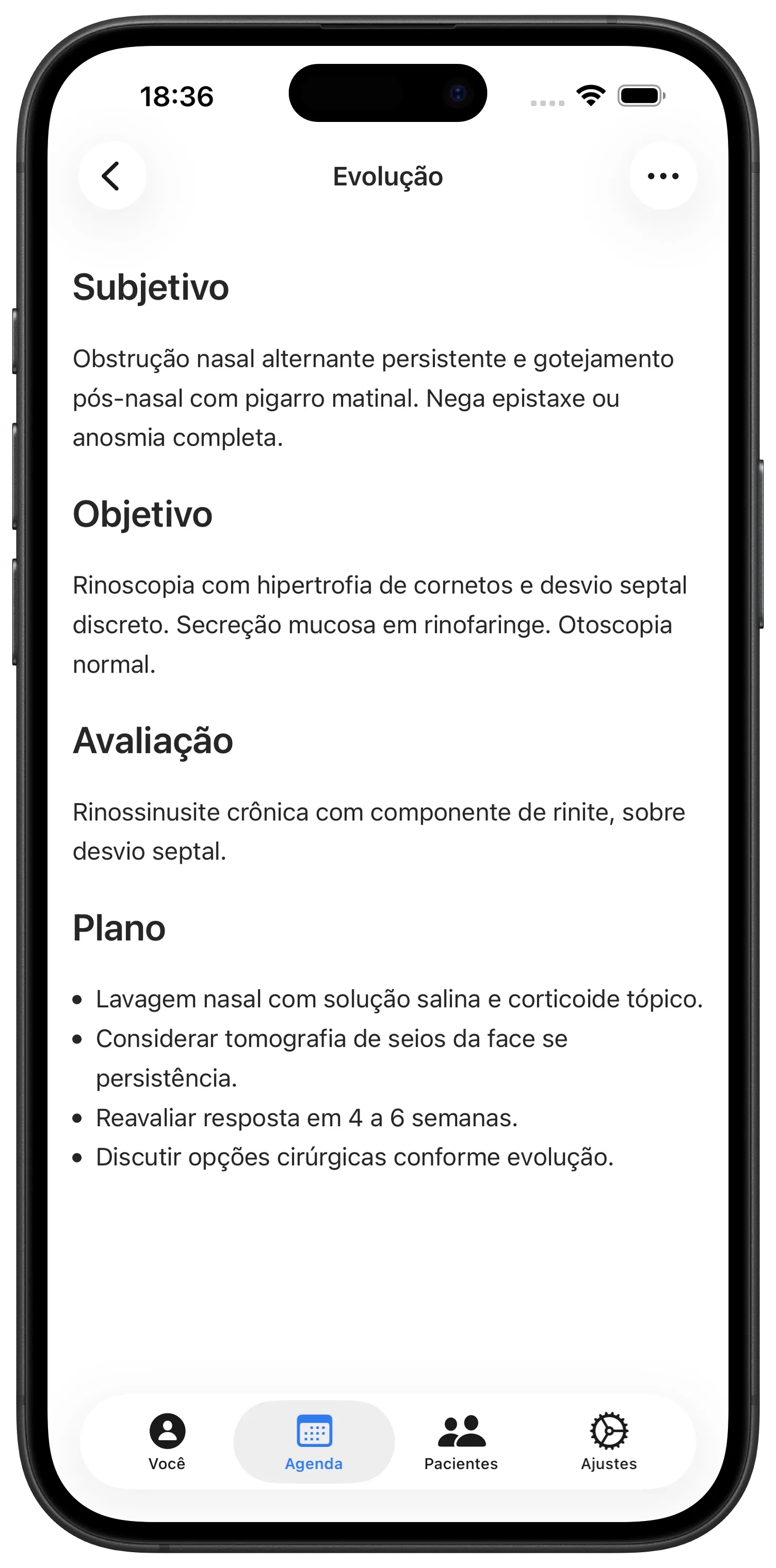 Nota de consulta escrita pelo Maestra