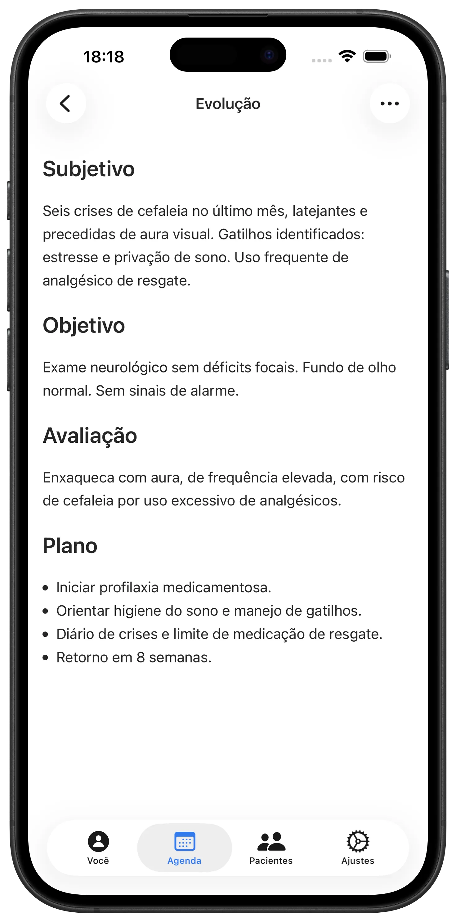 Nota de consulta escrita pelo Maestra