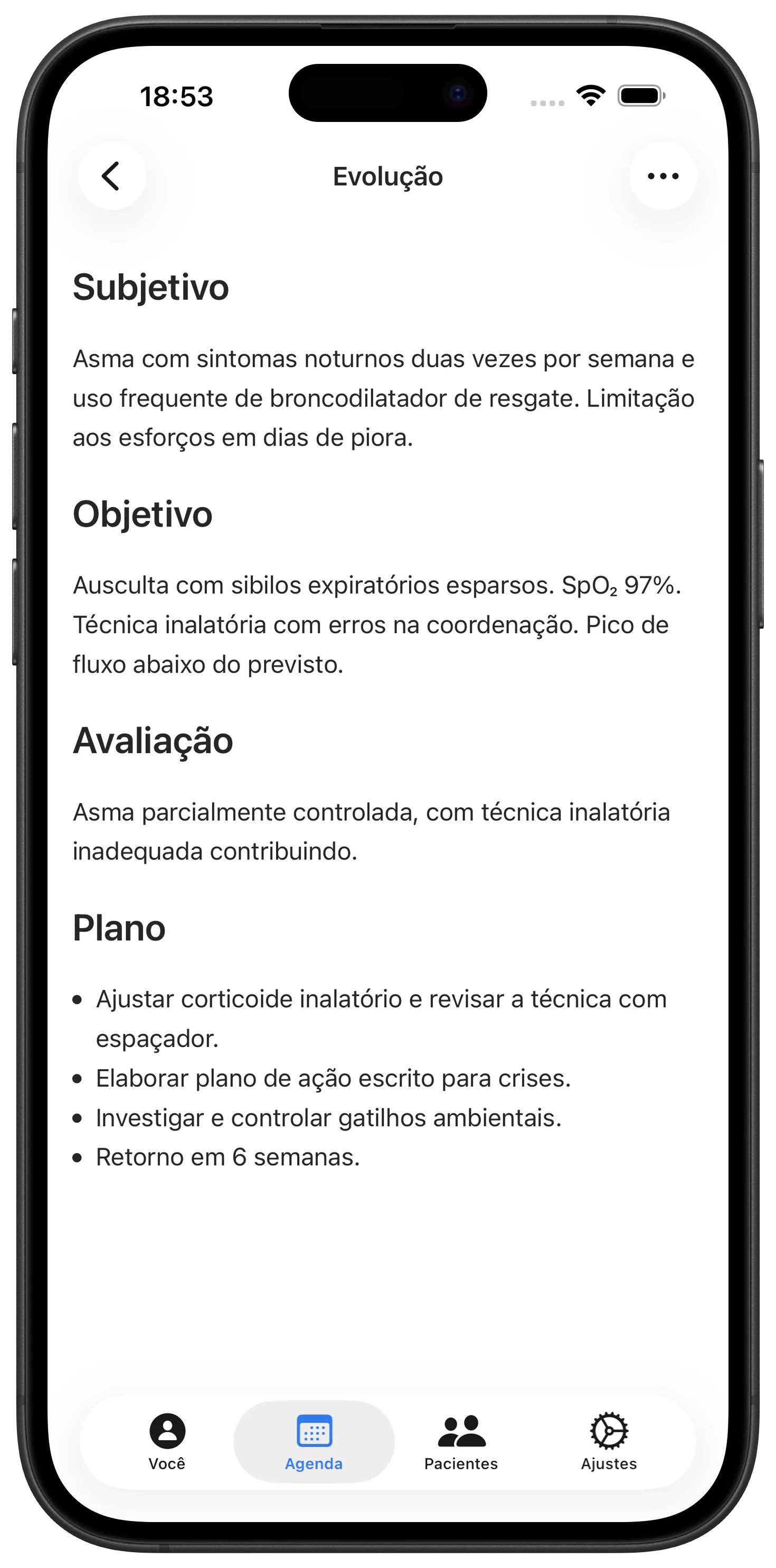 Nota de consulta escrita pelo Maestra