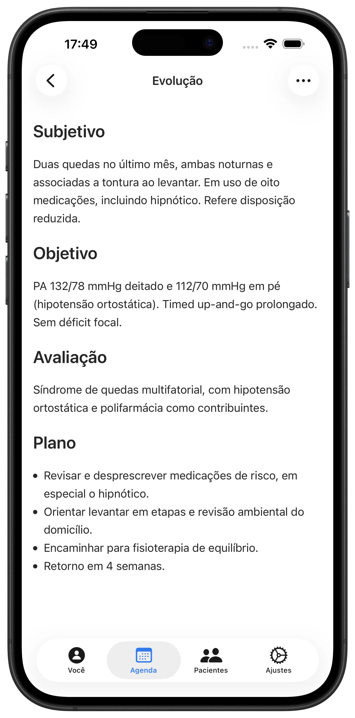 Nota de consulta escrita pelo Maestra
