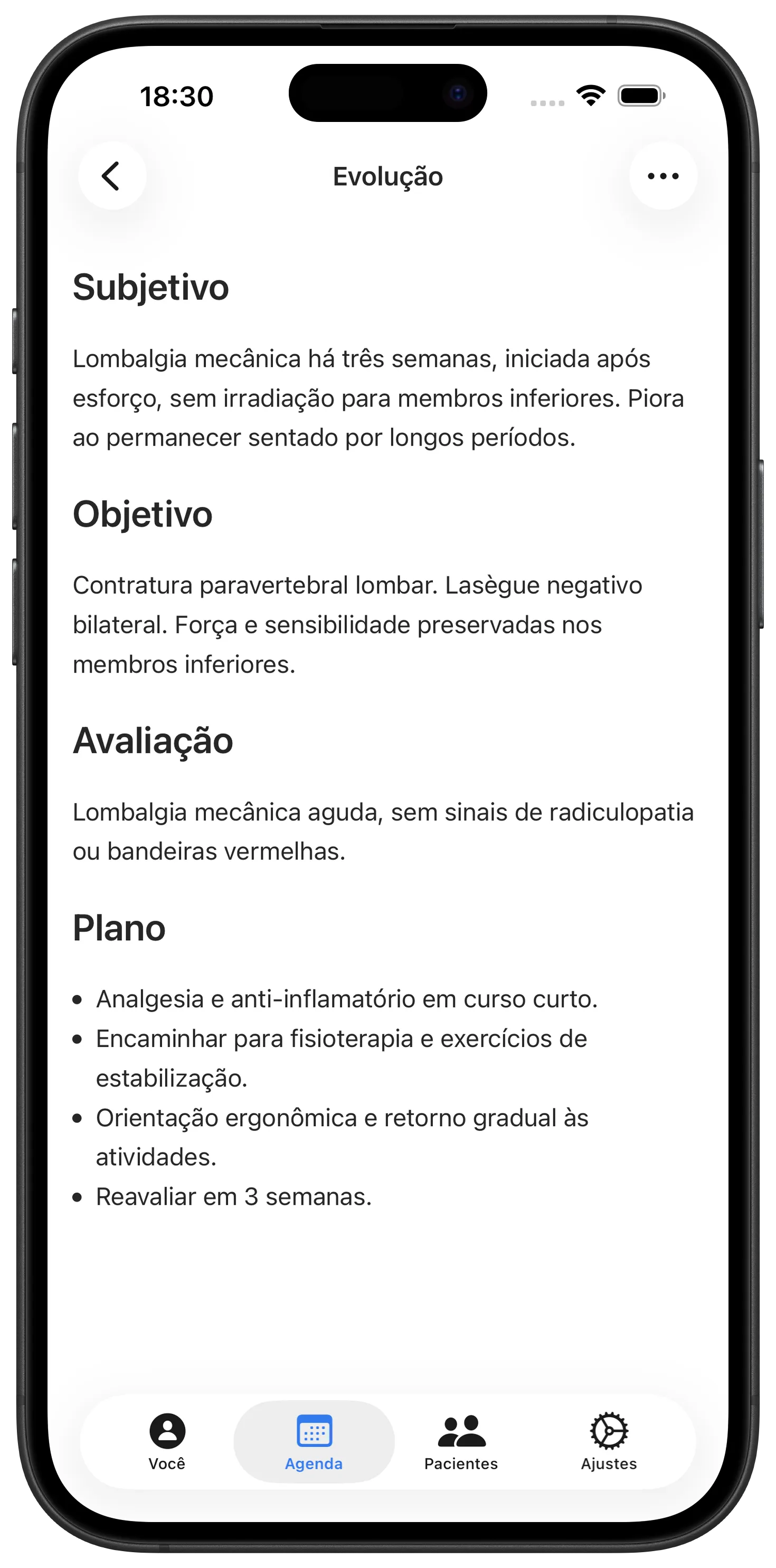 Nota de consulta escrita pelo Maestra