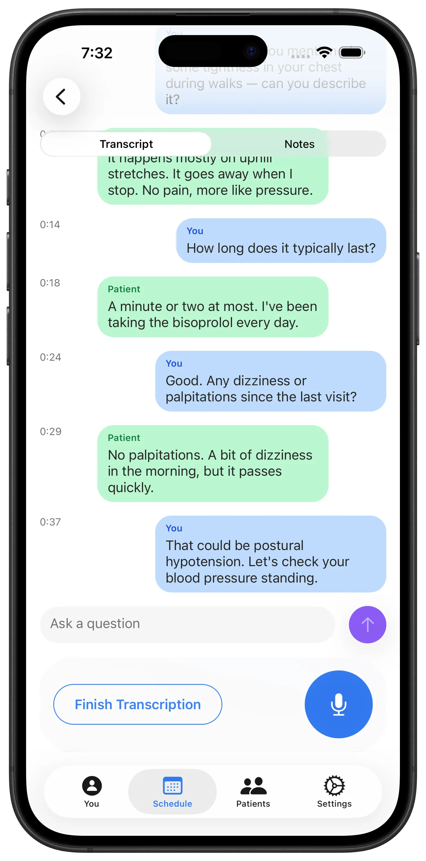 Maestra live transcription